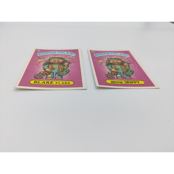 Blake Flake 91a and Hippie Skippy 91b Card Set 1986 Garbage Pail Kids Checklist - Picture 4 of 7